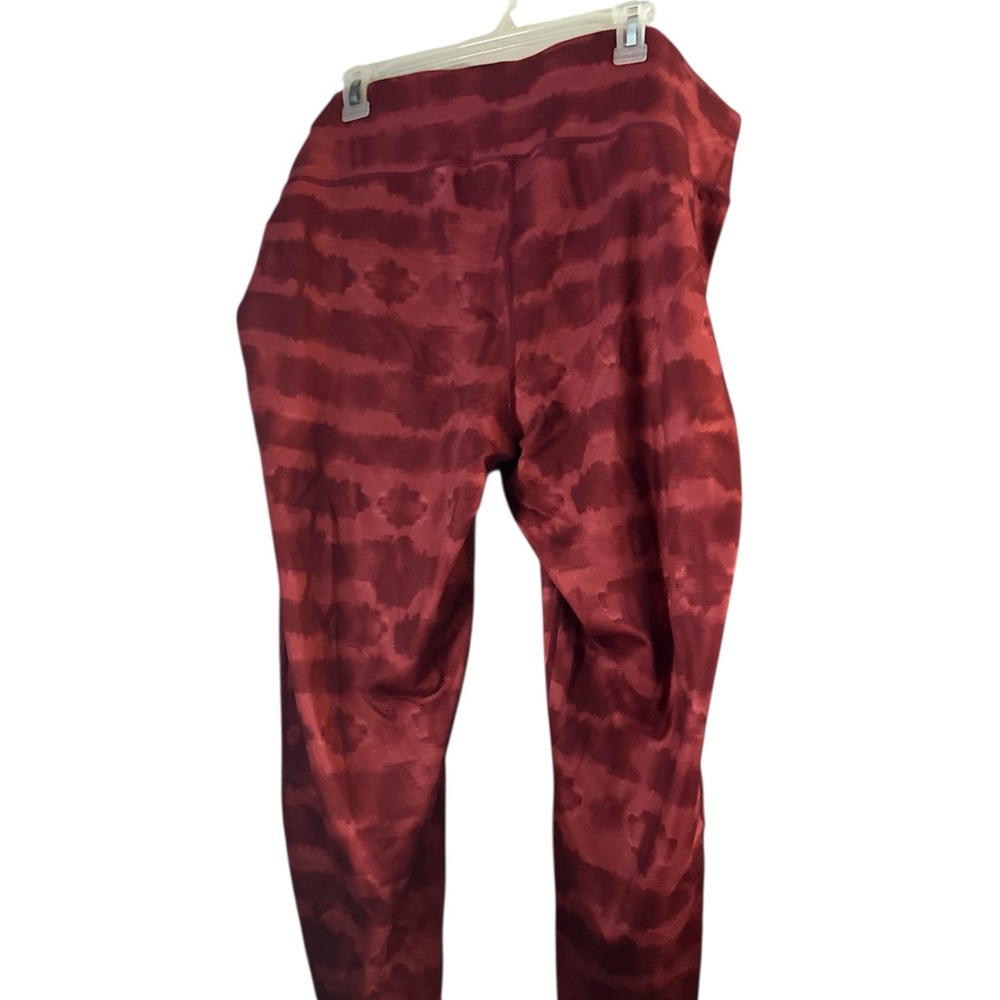 NWOt Ideology Deep Red leggings 3x full length thick waistband pocket - Picture 2 of 5